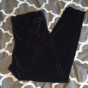 Black velour leggings